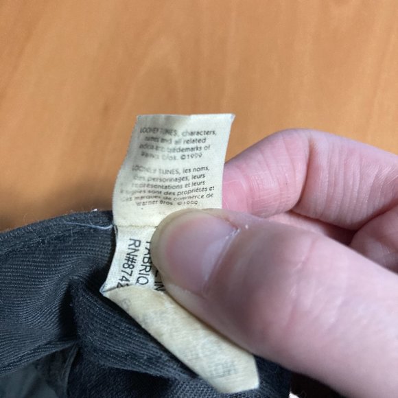 Looney Tunes Hat 1999 Vintage Tweety Gray Size Small Pocket - Picture 5 of 6